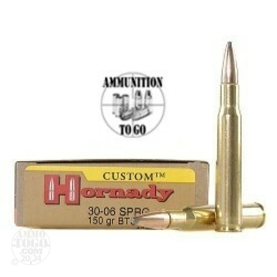 20rds - 30-06 Hornady 150gr. Boat Tail Spire Point Ammo
